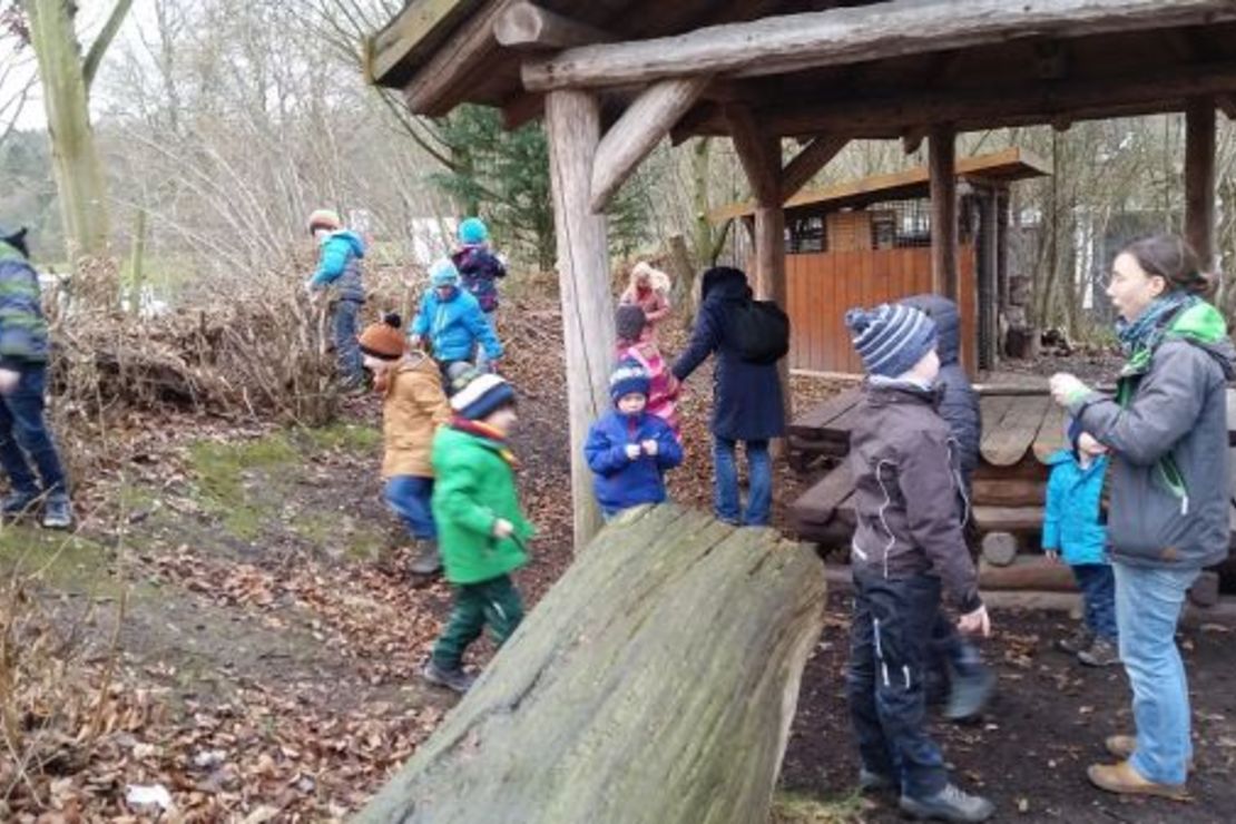 Das Bild zeigt Kinder auf dem Liz- Außengelände