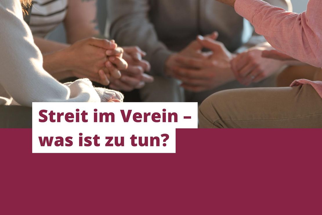 Webinar "Streit im Verein – was ist zu tun?" am 05.11.2026 um 12:15 Uhr. Online und kostenfrei.